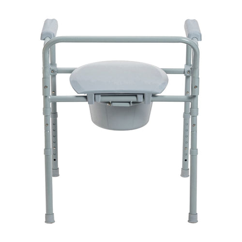 Folding Frame Steel Commode