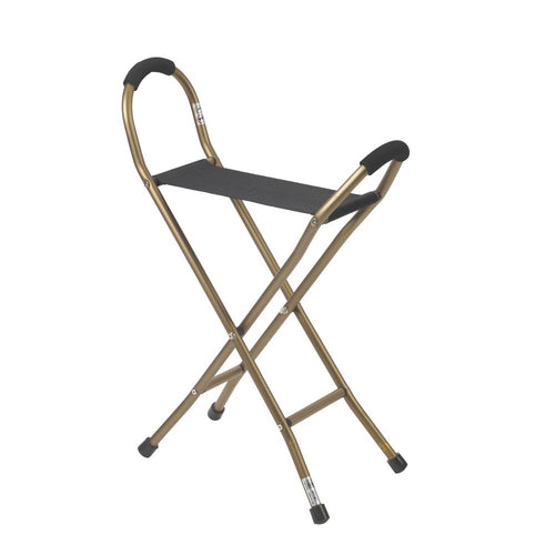 Folding Lightweight Cane With Sling Style Seat