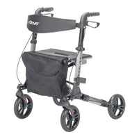 Folding Rollator Walker Grey Black Compact