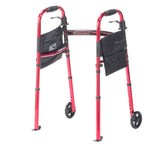 Folding Travel Walker With 5 Inch Wheels Front View