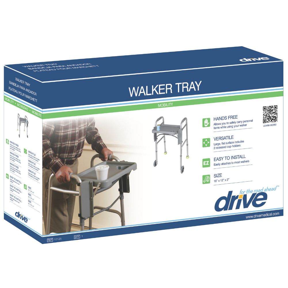 Folding Walker Tray With Handle