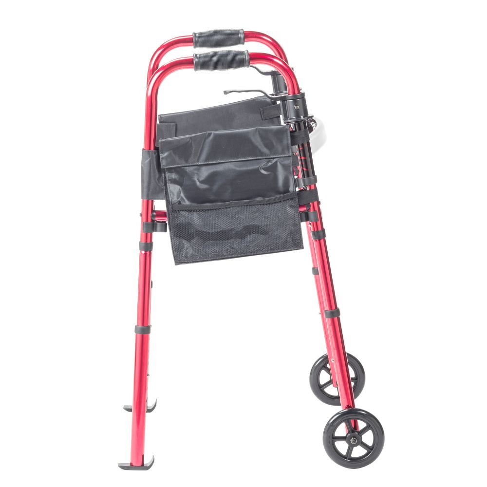 Folding Walker With 5 Inch Wheels For Travel