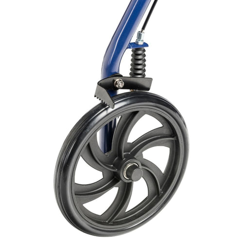 Four Wheel Rollator Rolling Walker Blue Removable Back