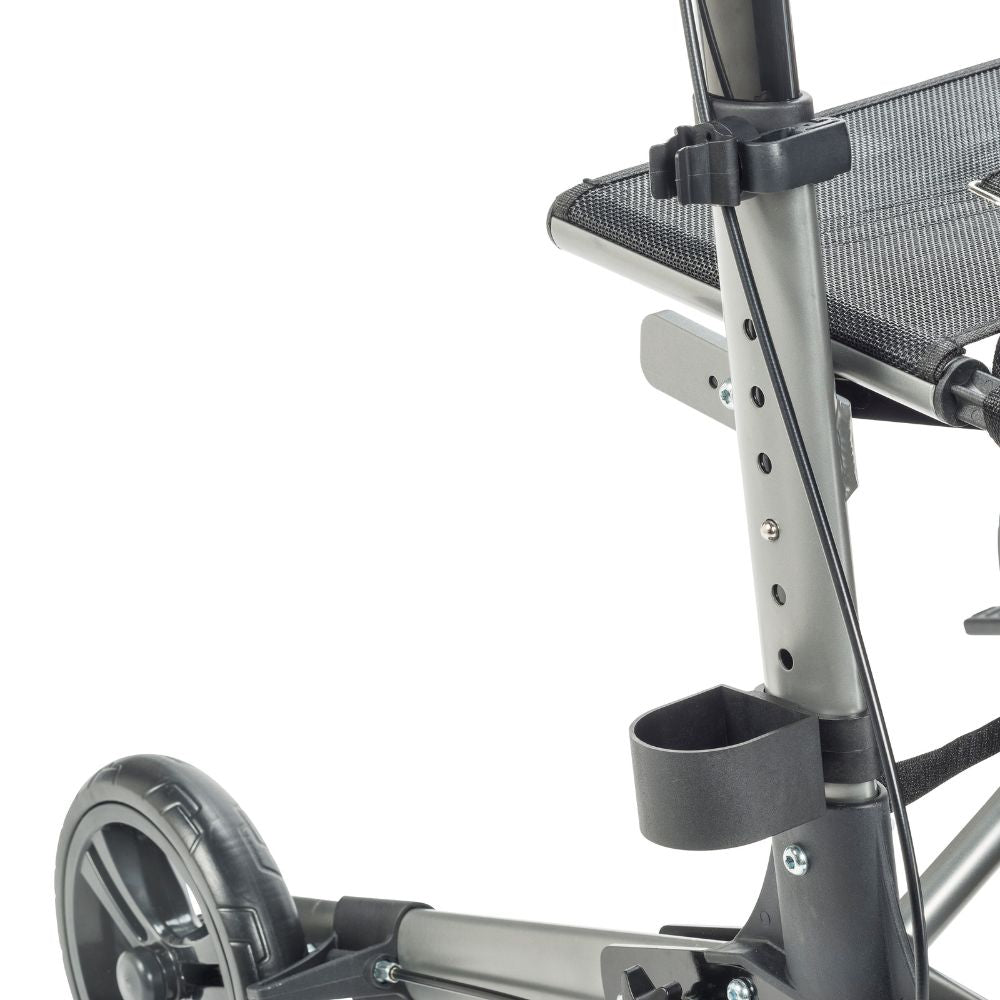 Grey Black Compact Folding Rollator Walker