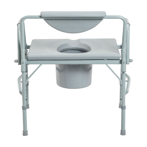 Heavy Duty Bariatric Drop Arm Bedside Commode Chair