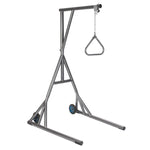 Heavy Duty Trapeze With Base And Wheels Silver Vein