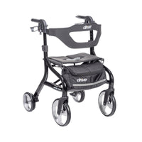 Drive Medical 102662BK Nitro Sprint Rollator Rolling Walker, Black