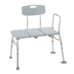 Plastic Transfer Bench with Adjustable Backrest