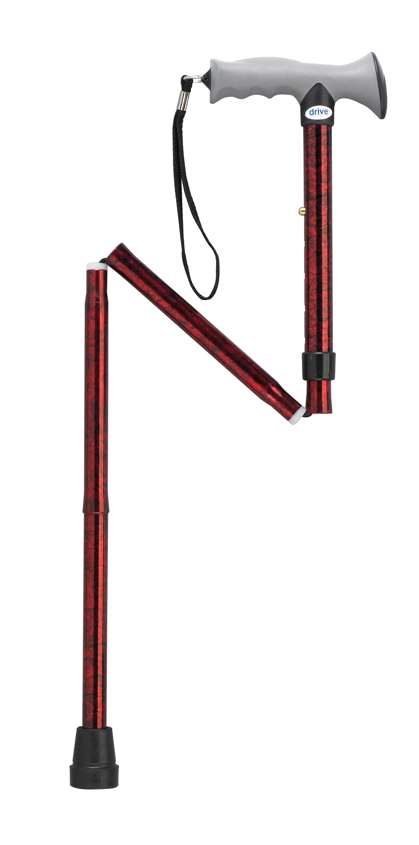 Adjustable Lightweight Folding Cane with Gel Hand Grip