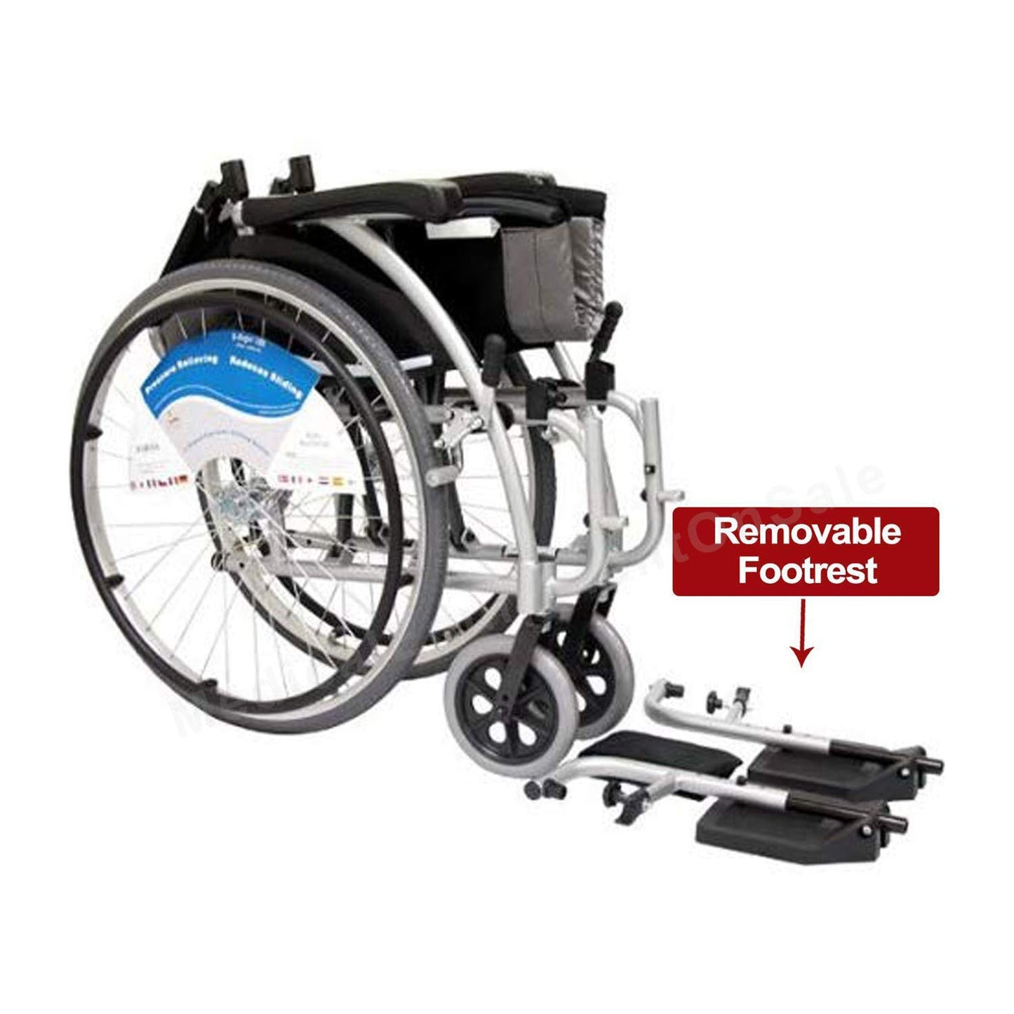 Karman S-Ergo 115 folding wheelchair side view for transportation