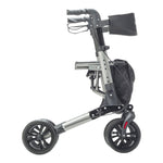 Lightweight Compact Folding Rollator Grey Black