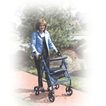 Lightweight Duet Rolling Walker Transport Chair Blue