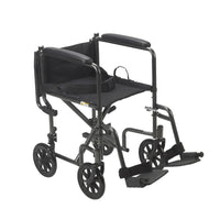 Lightweight Fixed Full Arms Transport Wheelchair Steel