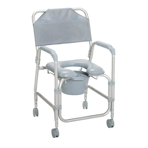 Lightweight Portable Shower Chair Commode With Casters