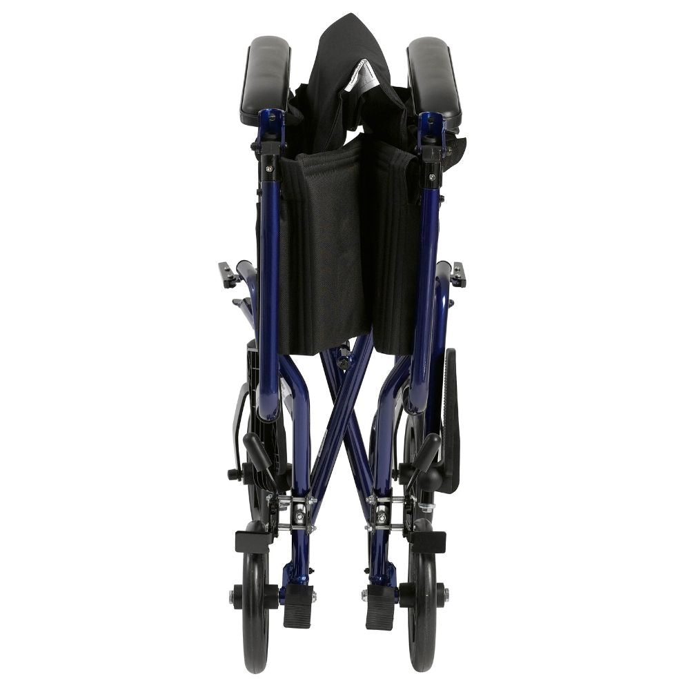 Lightweight Transport Wheelchair 17 Inch Black