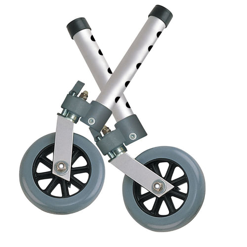 Locking Swivel Walker Wheels With Durable Glides