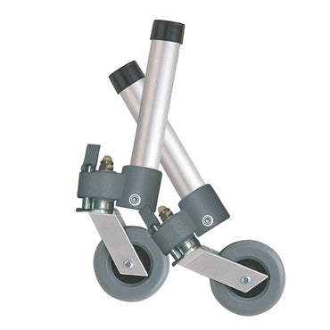 Locking Swivel Walker Wheels With Rear Glides