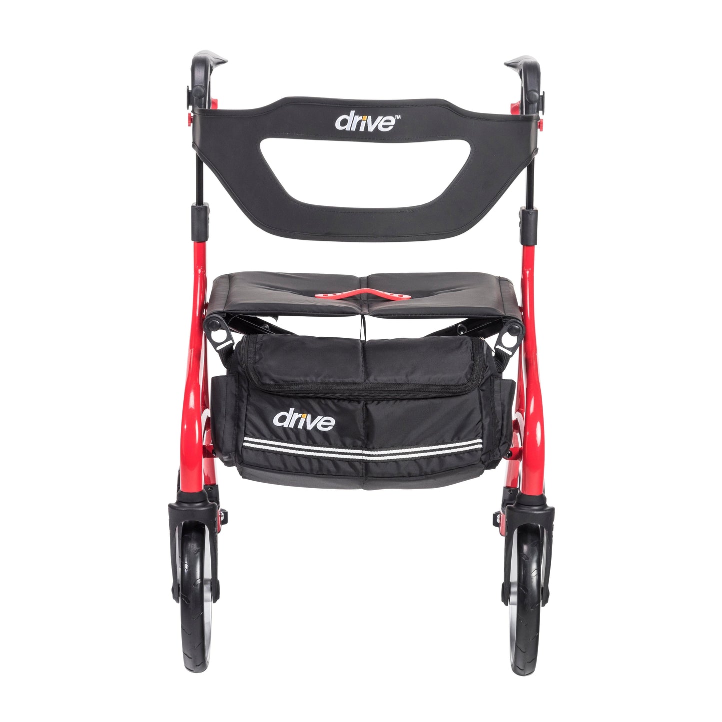 Drive Medical 102662RD Nitro Sprint Rollator Rolling Walker, Red