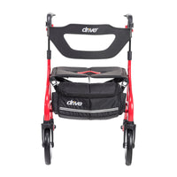 Drive Medical 102662RD Nitro Sprint Rollator Rolling Walker, Red