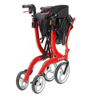 Nitro Duet Dual Function Wheelchair Rollator Red