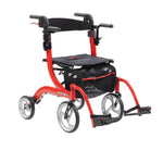 Nitro Duet Rolling Walker Wheelchair Red