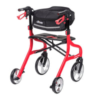 Drive Medical 102662RD Nitro Sprint Rollator Rolling Walker, Red