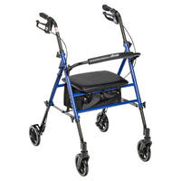 Adjustable Height Rollator Rolling Walker with 6" Wheels