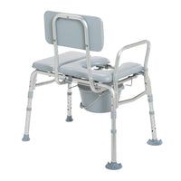Padded Seat Transfer Bench Commode Opening