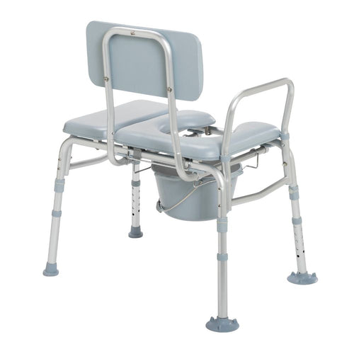Padded Seat Transfer Bench Commode Opening