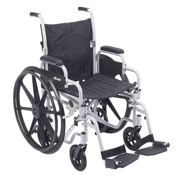 Poly Fly Transport Chair Wheelchair With Adjustable Footrest