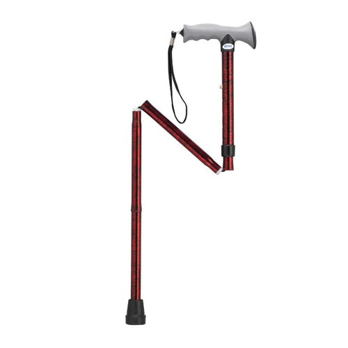 Portable Folding Cane With Gel Hand Grip