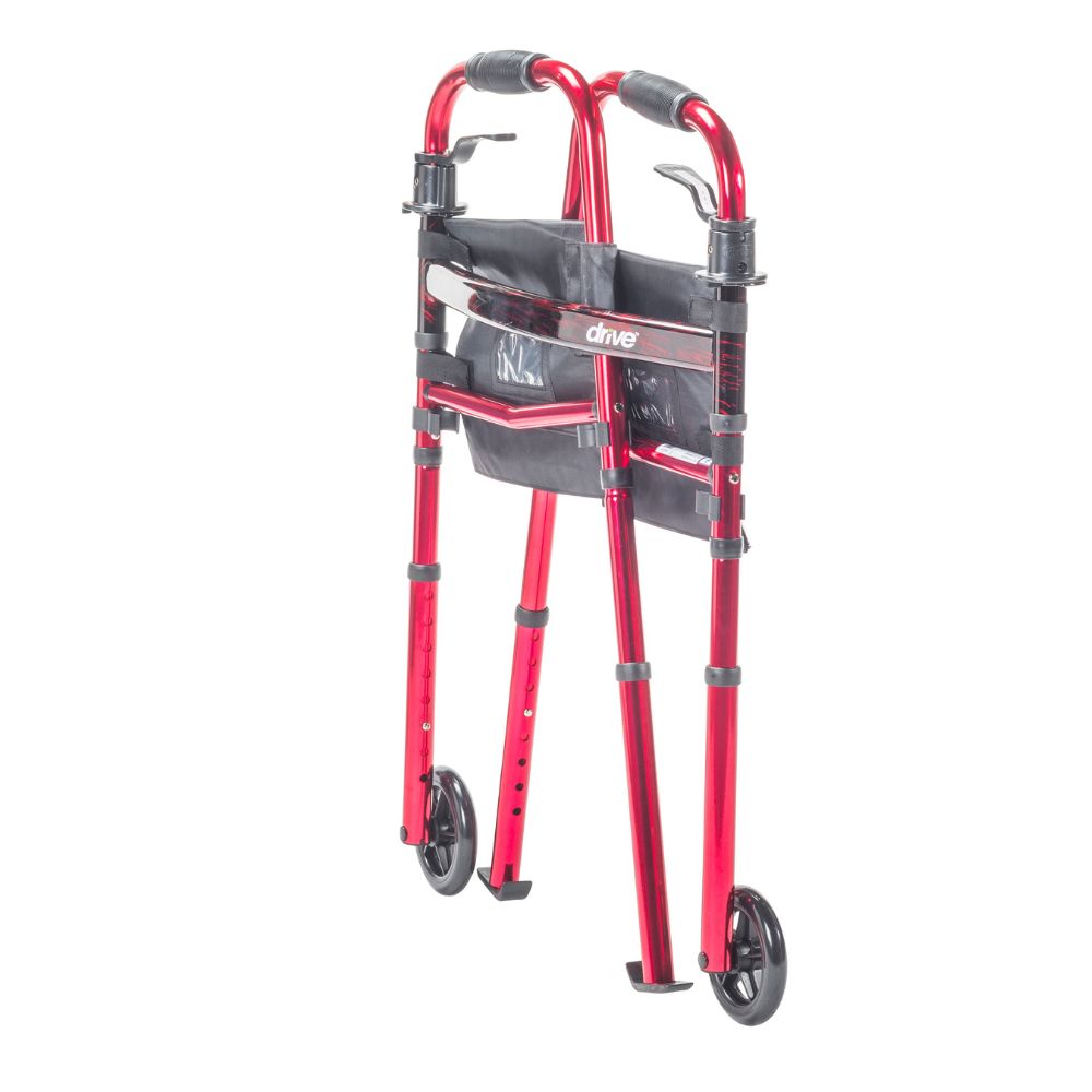 Portable Folding Walker With 5 Inch Wheels And Handles