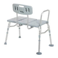 Portable Plastic Transfer Bench With Adjustable Backrest