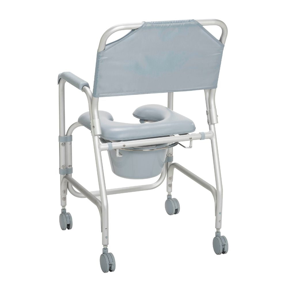 Portable Shower Commode Chair With Casters Lightweight Design