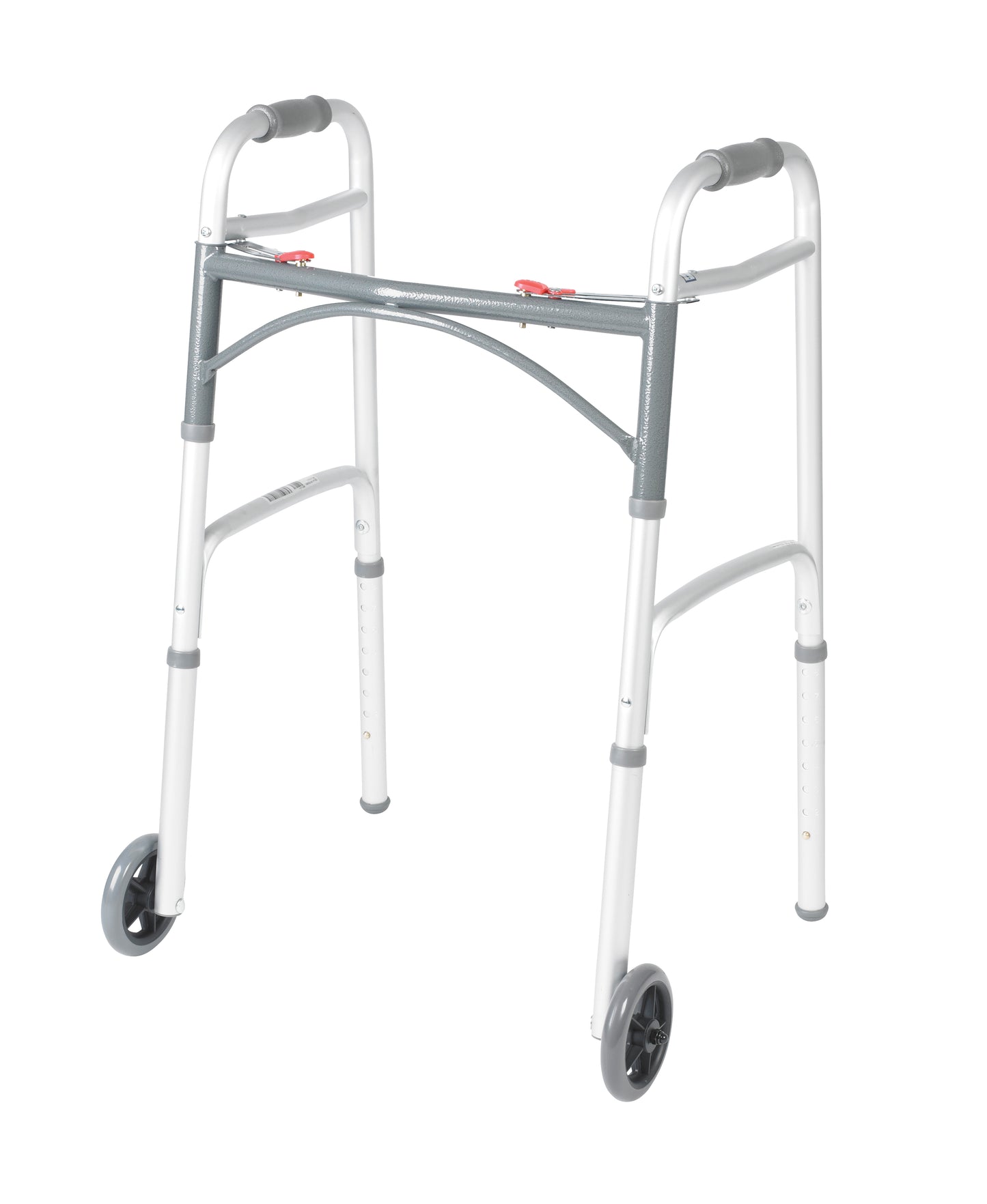 PreserveTech Deluxe Two Button Folding Walker with 5" Wheels