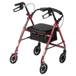 Rolling Walker Black Rollator 6 Inch Wheels