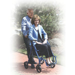 Rolling Walker Duet Transport Wheelchair Blue Design