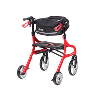 Drive Medical 102662RD-H Nitro Sprint Rollator Rolling Walker, Hemi Height, Red