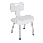 Shower Chair With Folding Back For Bathroom Safety