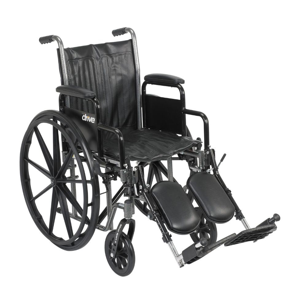 Silver Sport 2 Wheelchair 20 Inch Seat Elevating Leg Rests