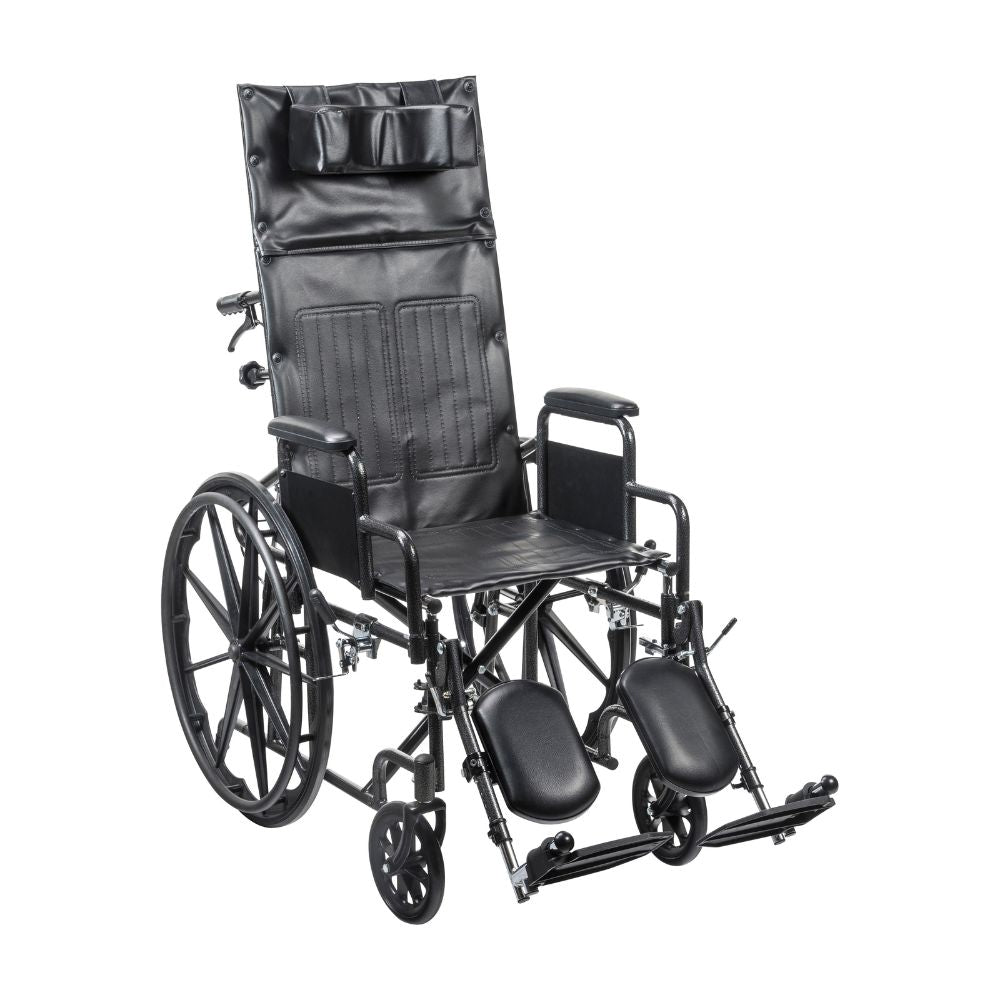 Silver Sport Full Reclining Mobility Wheelchair With Arms