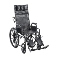 Silver Sport Full Reclining Mobility Wheelchair With Arms