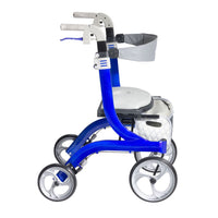 Sleek Blue Nitro Dlx Euro Rollator Walker