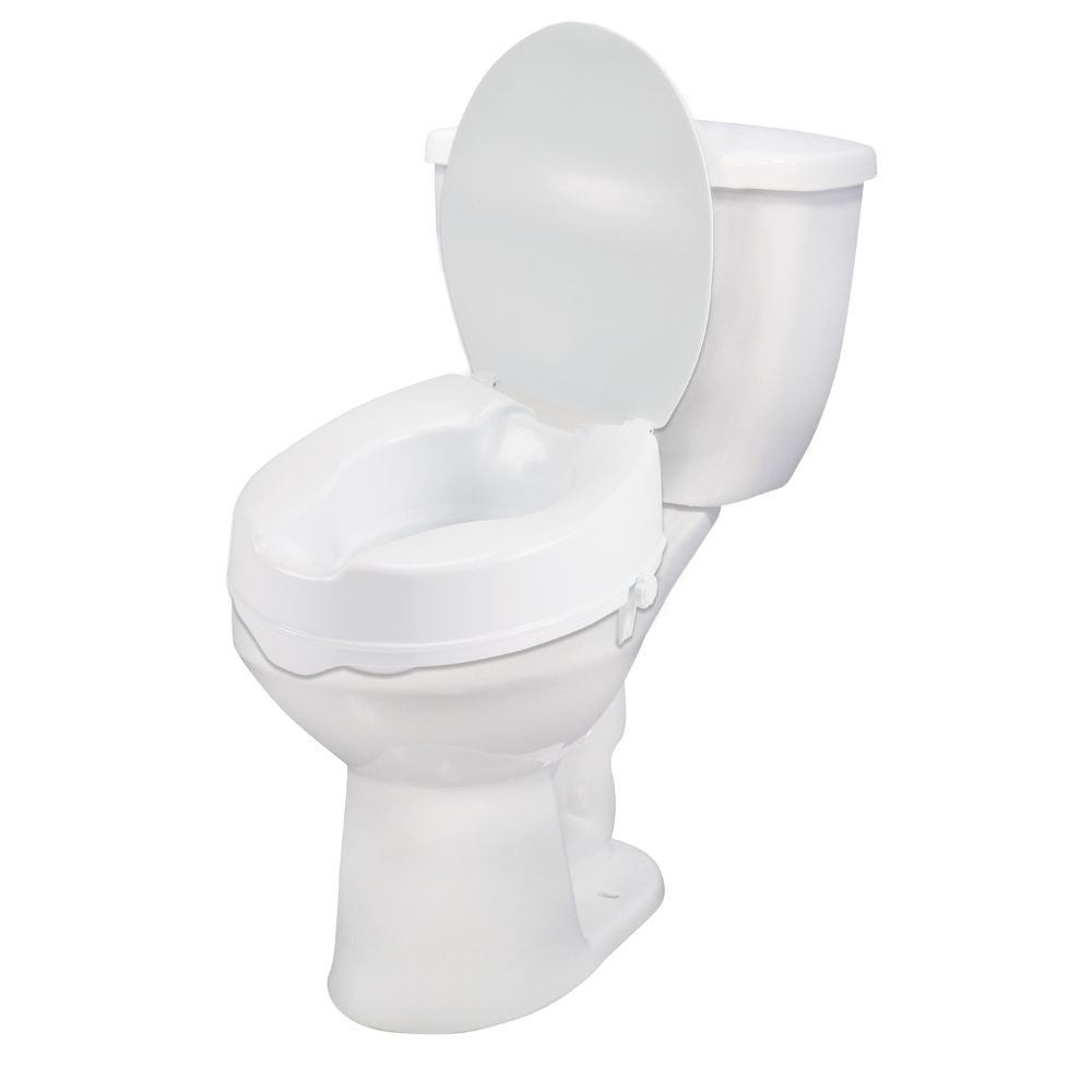 Standard Raised Toilet Seat With Lock And Lid