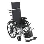 Viper Plus Light Weight Reclining Wheelchair with Elevating Leg rest and Flip Back Detachable Arms