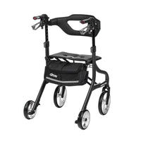 Drive Medical 102662BK-T Nitro Sprint Rollator Rolling Walker, Tall, Black