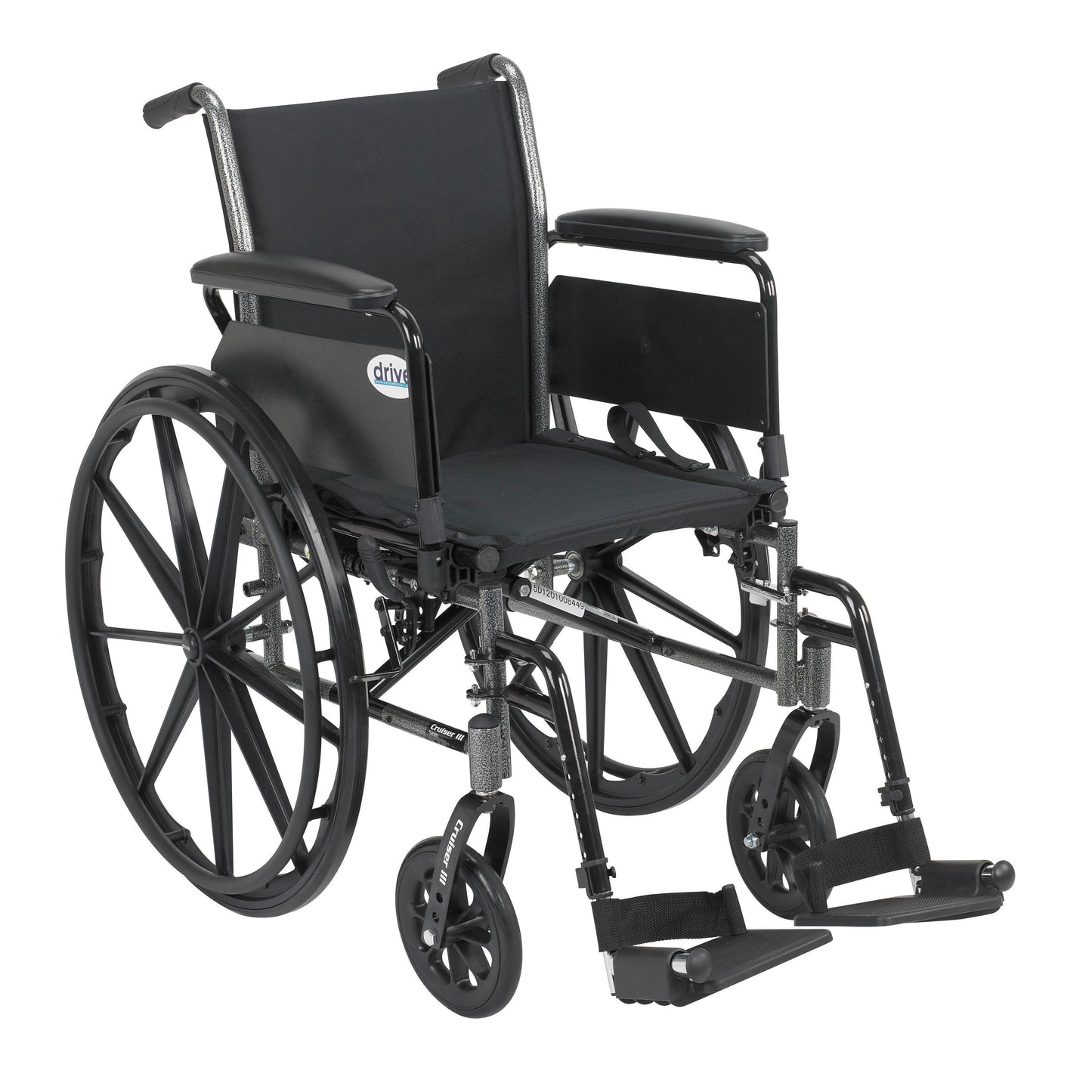 Cruiser III Light Weight Wheelchair with Flip Back Removable Arms