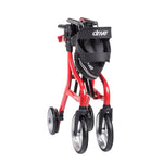 Drive Medical 102662RD-T Nitro Sprint Rollator Rolling Walker, Tall, Red