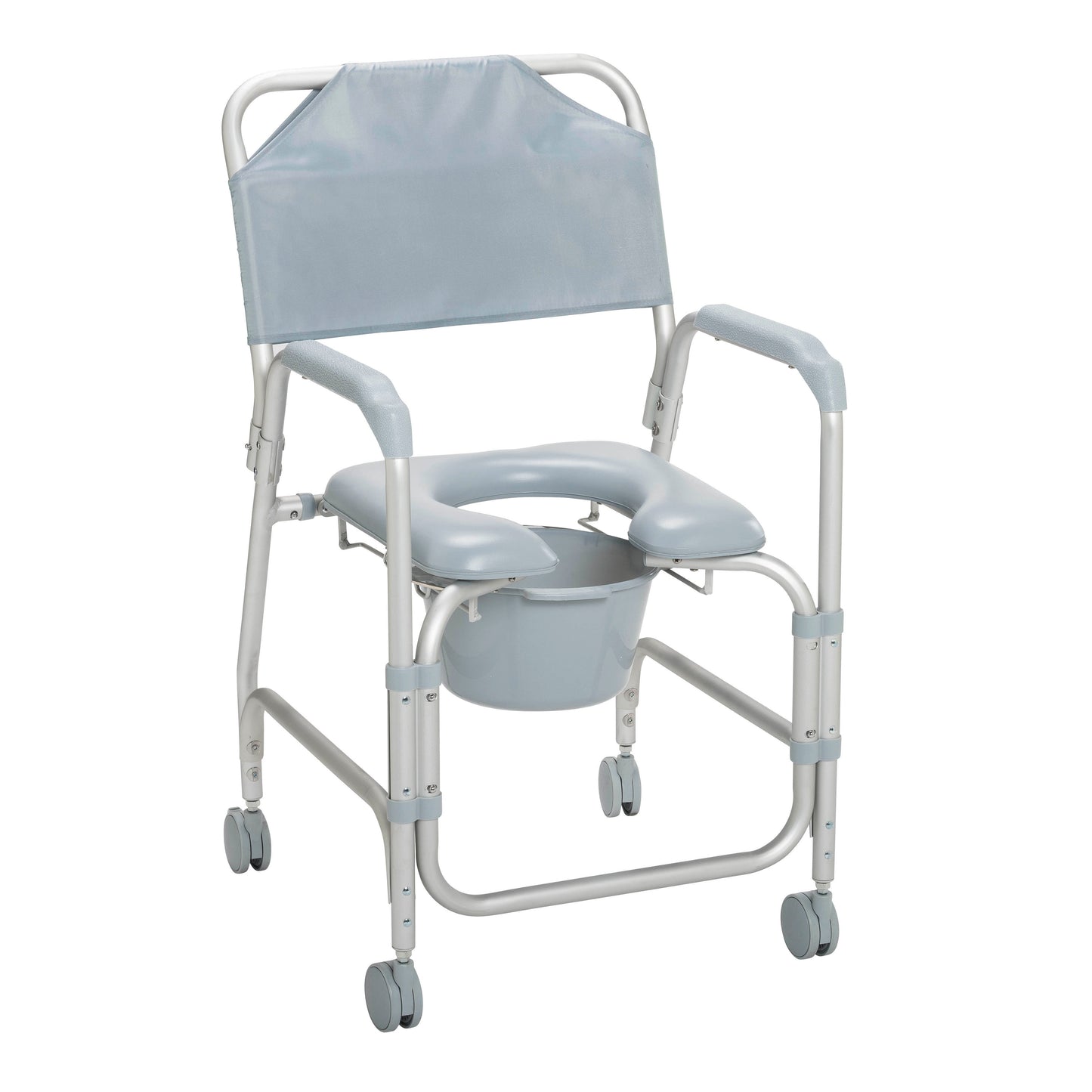 Lightweight Portable Shower Chair Commode with Casters