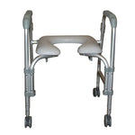 Drive Medical 11114KD-1 Lightweight Portable Shower Commode Chair with Casters